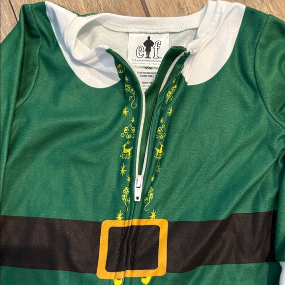 Green and Yellow Buddy the Elf Costume Footie - Picture 2 of 3